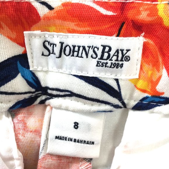 St John’s Bay Slimming Floral Summer Capri Pants Sz 8 NWT - Picture 11 of 14